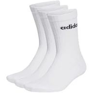 Skarpetki damskie - Skarpety ADIDAS Linear Crew Cushioned 3Pack białe - miniaturka - grafika 1