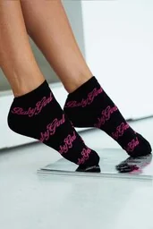 Stopki damskie w najmodniejszych kolorach czerni i różu Baby Girl Milena - Skarpetki damskie - miniaturka - grafika 1