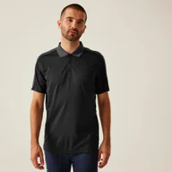 Koszulki sportowe męskie - Regatta Professional Męska koszulka polo Contrast Czarno-szary, Rozmiar: 4XL - miniaturka - grafika 1