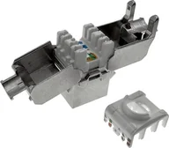 Gniazdka elektryczne - Q-LANTEC Gniazdo keystone, RJ45, beznarzędziowe, ekranowane, kat. 6A - miniaturka - grafika 1