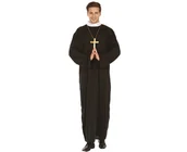 Stroje karnawałowe - Strój dla dorosłych Ksiądz (sutanna z kołnierzem), rozm. uniw. - miniaturka - grafika 1