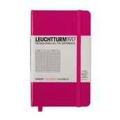 Notesy i bloczki - Leuchtturm, Notes Pocket, 185 stron, kratka, malinowy - miniaturka - grafika 1