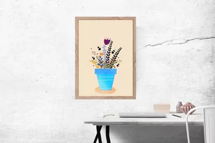 Plakat, Kwiaty w doniczce, 40x50 cm - Plakaty - miniaturka - grafika 1