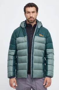 Jack Wolfskin kurtka sportowa puchowa Nebelhorn kolor zielony - Kurtki i kamizelki sportowe męskie - miniaturka - grafika 1