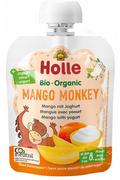 Desery dla dzieci - Holle Baby Mus Owocowy z Jogurtem Mango Małpka 85g, 8 m+, BIO - miniaturka - grafika 1