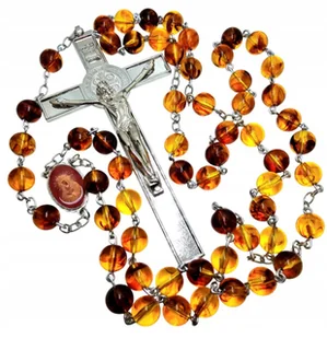 Różaniec Bursztyn R29 - Naszyjniki - miniaturka - grafika 1