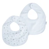 Śliniaki i fartuszki - Białe śliniaki muślinowe zestaw 2 szt. – Bébé Douceur - miniaturka - grafika 1