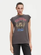 Koszulki i topy damskie - PINKO T-Shirt Marrakech 104603 A2DA Szary Regular Fit - miniaturka - grafika 1