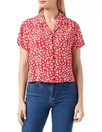 Koszule damskie - Louche Damska koszula Marika-Flower-Sketch Bowling, Czerwony, 40 PL - miniaturka - grafika 1