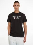 Koszulki męskie - TOMMY JEANS Koszulka w kolorze czarnym - miniaturka - grafika 1