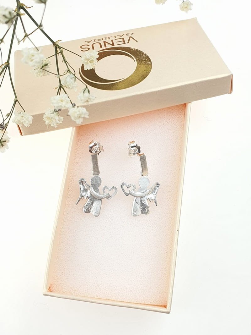 Kolczyki z aniołkami II - na komunię