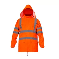 Odzież robocza - LAHTI PRO Kurtka ostrzegawcza pomarańczowa przeciwdeszczowa rozmiar XXL L4091405 LPL4091405 - miniaturka - grafika 1