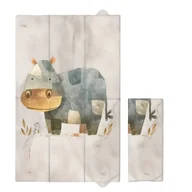 Przewijaki - Miękki Składany Przewijak Z Zapięciem  Mata Do Przewijania 50X80 Basic Cosy Hippo - miniaturka - grafika 1