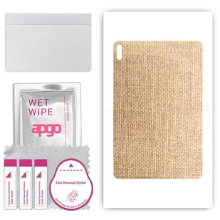 folia naklejka skórka strukturalna na TYŁ do Huawei MatePad C7 - Tkanina Denim Beżowy - apgo SKINS - Akcesoria do tabletów i e-booków - miniaturka - grafika 1