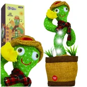 Zabawki interaktywne dla dzieci - Interaktywny Kaktus Tańczy Śpiewa Powtarza Nagrywa U902 - miniaturka - grafika 1