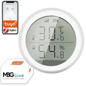Termometry domowe - Czujnik Temperatury i Wilgotności ZigBee Tuya LCD Smart Life Dom Higrometr - miniaturka - grafika 1