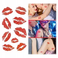 Zabawki kreatywne - TATUAŻ ZMYWALNY TYMCZASOWY WODNY - CZERWONE USTA ZESTAW - miniaturka - grafika 1