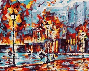 Płonące miasto - Malowanie po numerach 50x40 cm - Malowanie po numerach - miniaturka - grafika 1