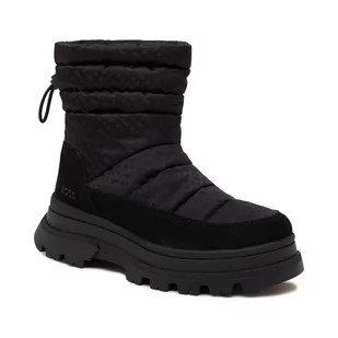 BOSS Ocieplane śniegowce Foster NYMN | z dodatkiem skóry - Śniegowce damskie - miniaturka - grafika 1