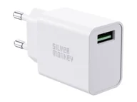 Ładowarki do telefonów - SILVER MONKEY Ładowarka sieciowa USB-A QC 3.0 18W QC-USB18W-SM - miniaturka - grafika 1