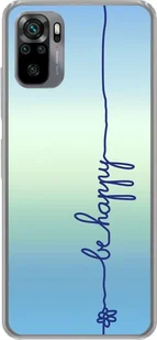 King Design Etui kompatybilne z Xiaomi Redmi Note 10S Plastikowe, miękkie etui na telefon - Etui na telefon Be Happy Blue - Etui i futerały do telefonów - miniaturka - grafika 1