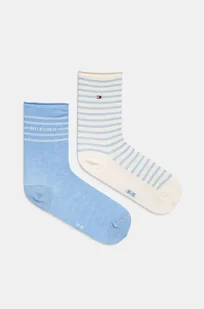 Tommy Hilfiger skarpetki 2-pack damskie kolor niebieski 701229853 - Skarpetki damskie - miniaturka - grafika 1
