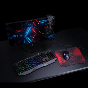 Marvo CM430 CZ/SK, zestaw klawiatura mysz dla gracza, podkładka, klawiatura, CZ/SK, do gry, membranowa rodzaj przewodowa (USB), cz - Zestawy myszka + klawiatura - miniaturka - grafika 7