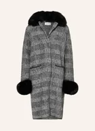 Płaszcze damskie - Joseph Ribkoff Płaszcz Z Odpinanym Sztucznym Futrem schwarz - miniaturka - grafika 1