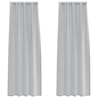 Zasłony - vidaXL Zasłony z zasłonami 2 pcs Ciemny szary 140 x 225 cm Poliester - miniaturka - grafika 1