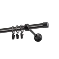 Karnisze - Karnisz DECASTYL Luna z kółkami pojedynczy 320 cm Czarny - miniaturka - grafika 1