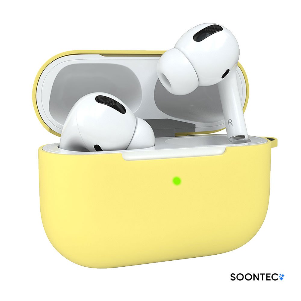 AirPods Pro Case Yellow SOONTEC Silikonowe etui ochronne na słuchawki Apple AirPods Pro