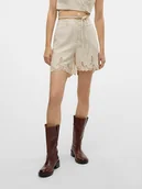 Spodenki damskie - Vero Moda Szorty w kolorze kremowym - miniaturka - grafika 1