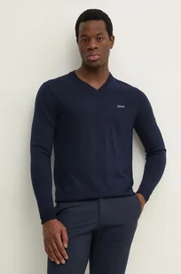 Guess sweter z domieszką jedwabiu DAREN kolor granatowy lekki M4YR02.Z3052 - Swetry męskie - miniaturka - grafika 1