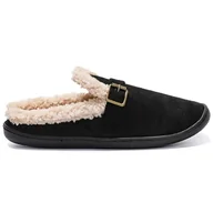 Kapcie męskie - Kapcie Męskie Stylowe Wygodne Ocieplane Lekkie Papcie Z Ozdobą Rios Czarne 40/41 - miniaturka - grafika 1