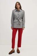 Kurtki damskie - Tommy Hilfiger kurtka damska kolor szary przejściowa oversize WW0WW43316 - miniaturka - grafika 1