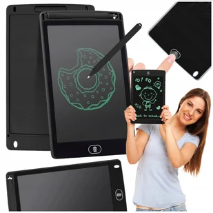 Tablet graficzny do rysowania znikopis tablica lcd 8,5" czarny dla dziecka - Tablice dla dzieci - miniaturka - grafika 1