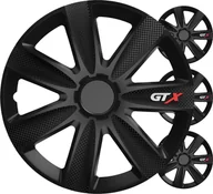 Kołpaki samochodowe - Kołpaki samochodowe 4szt. komplet gtx czarny carbon 14" cali color box - miniaturka - grafika 1