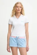 Koszulki i topy damskie - Juicy Couture polo SHRUNKEN POLO TEE damski kolor biały JCWCT225355 - miniaturka - grafika 1
