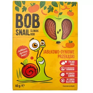 BobSnail | Eco-Snack sp. z o.o. BobSnail | Eco-Snack sp z o.o Przekąska jabłkowo-dyniowa z owoców bez dodatku cukru 60 g BobSnail M00-2AF0-33858 - Czekolada - miniaturka - grafika 1