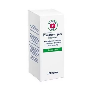 SILESIAN PHARMA SP ZOO Kompresy z gazy niejałowe 17-nitkowe 8-warstwowe 5 x 5 cm x 100 szt Apteczka ABC - Apteczki i materiały opatrunkowe - miniaturka - grafika 1