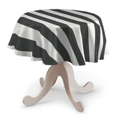 Obrusy i serwetki - Dekoria Obrus okrągły pasy czarno-białe 135 cm Comics 415-137-53 - miniaturka - grafika 1