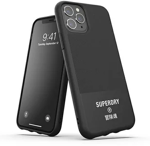 SuperDry Moulded Canvas iPhone 11 Pro Case czarny/black 41548 - Etui i futerały do telefonów - miniaturka - grafika 1