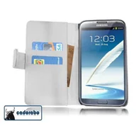 Etui i futerały do telefonów - Cadorabo pokrowiec ochronny na Samsung Galaxy NOTE 2 w kolorze białym pokrowiec ochronny na telefon komórkowy Book Case Etui Cover - miniaturka - grafika 1