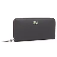 Portfele - Lacoste Duży Portfel Damski L Zip Wallet NF2900PO Black 000 - miniaturka - grafika 1