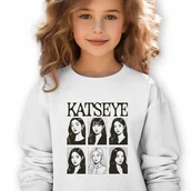 Bluzy dla dziewczynek - Bluza Dziecięca Biała KATSEYE BEAUTIFUL CHAOS K-pop Na Prezent - 140 cm Wz - miniaturka - grafika 1
