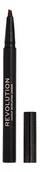 Kredki do oczu - Makeup Revolution Bushy Brow Pen KREDKA DO BRWI W PĘDZELKU 02 Dark Brown - miniaturka - grafika 1