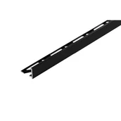Listwy i profile - Cezar Profil aluminiowy z krawędzią czarny 10x18x2500 mm - miniaturka - grafika 1