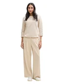 Koszulki i topy damskie - Tom Tailor Koszulka w kolorze beżowo-białym - miniaturka - grafika 1