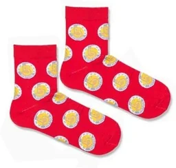 Skarpety męskie bawełniane z grafiką monet Milena Avangard - Skarpetki męskie - miniaturka - grafika 1
