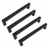 Meble modułowe i akcesoria - 4 x Uchwyt meblowy klasyczny 192 mm czarny Metalowy uchwyt do szafki szufla - miniaturka - grafika 1